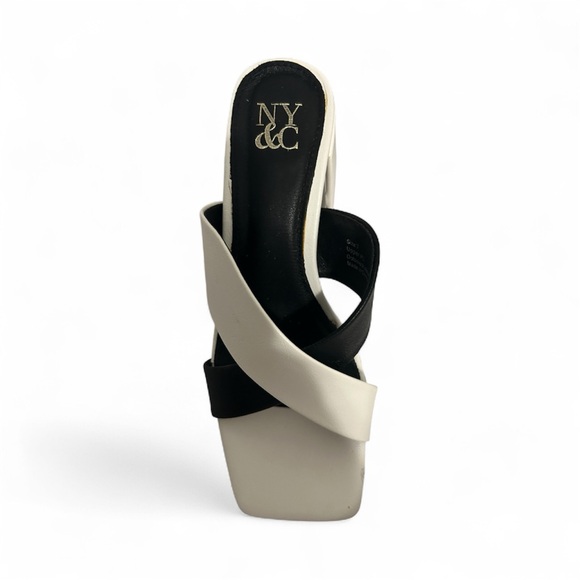 New York and Company dress sandals in a bone and black color scheme, 7 - Picture 2 of 4